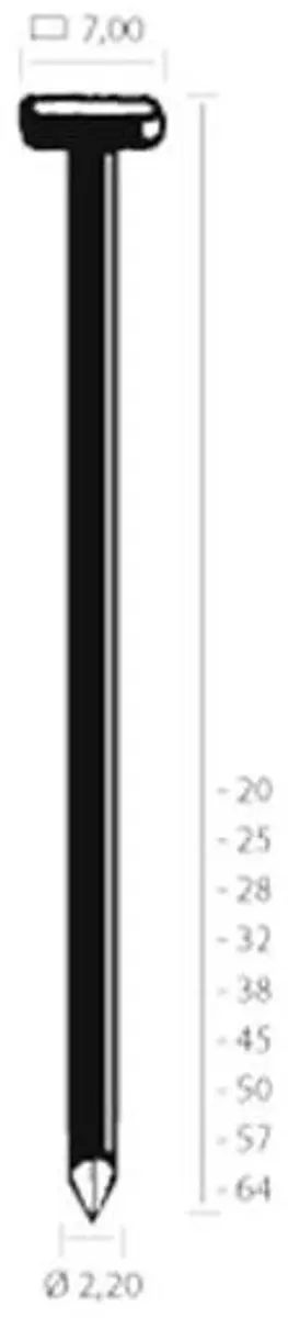 Union T-nagel T57AN verzinkt 1000 stuks