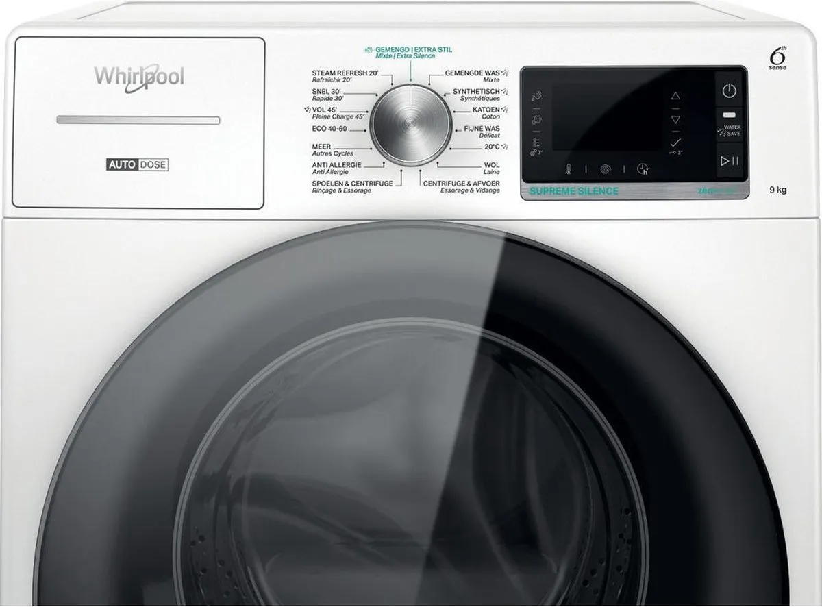 Whirlpool W8 W946WB BE Wasmachine 9kg 1351 RPM - Wit