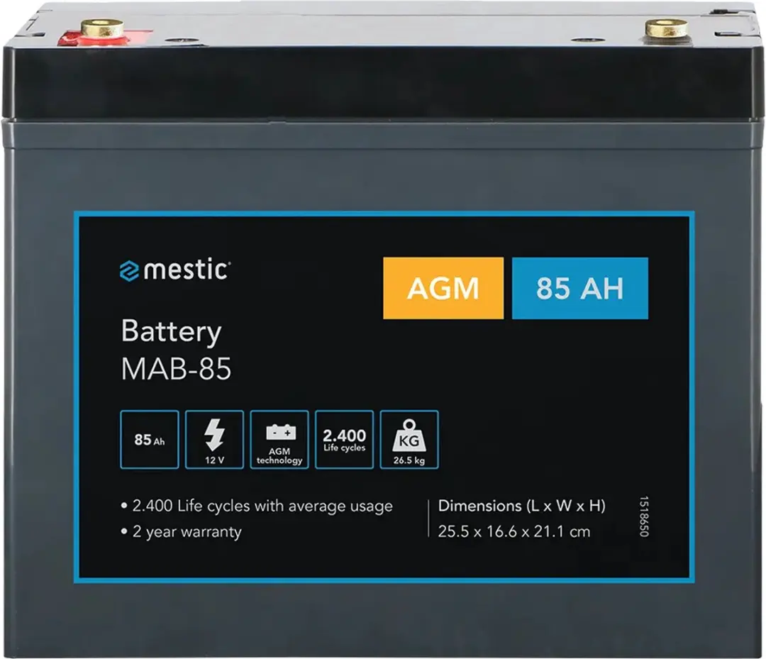 Mestic AGM Accu MAB-85 voor kampeervoertuigen