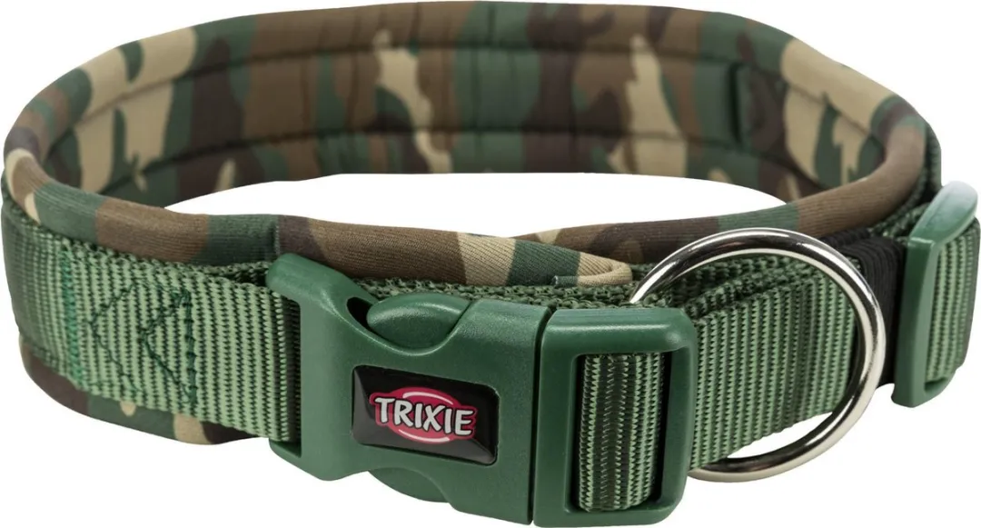 Trixie Premium Halsband Neopreen Camouflage Groen - One Size