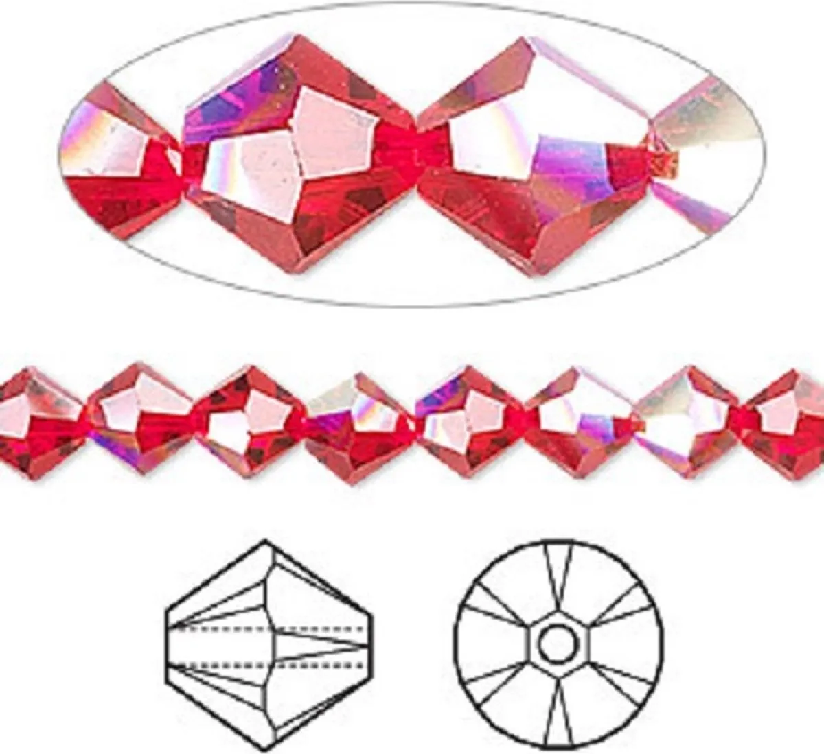 Swarovski Elements Xilion Bicone 6mm