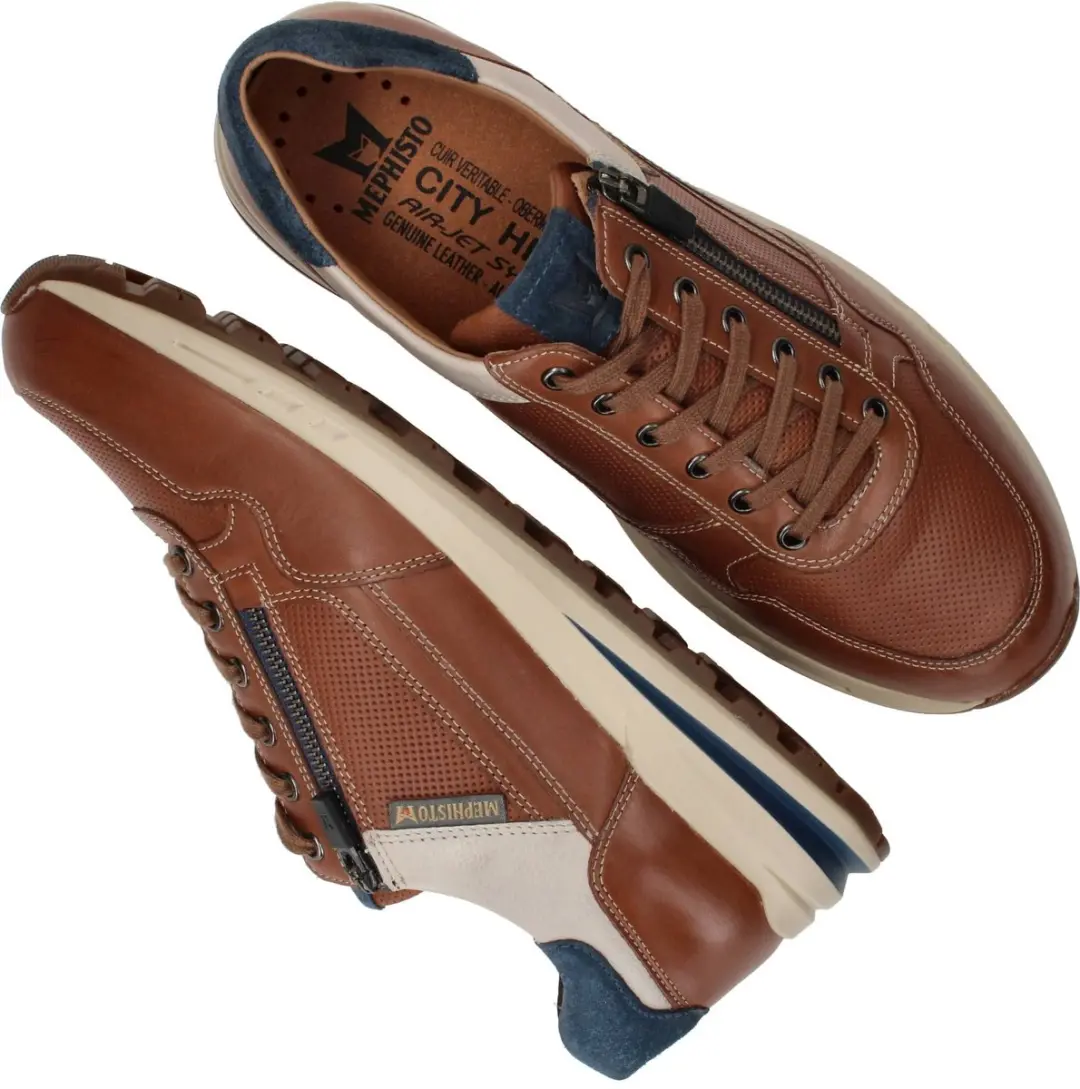 Heren Veterschoenen Mephisto Bradley Randy Hazelnut Cognac - Maat 7½ - afbeelding 4 van 6