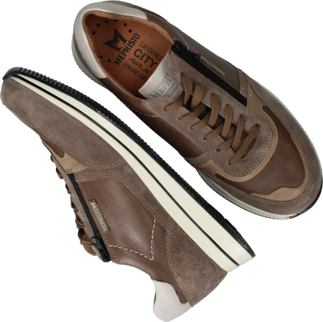 Heren Veterschoenen Mephisto Gilford Warm Grey Beige - Maat 9 - afbeelding 4 van 6