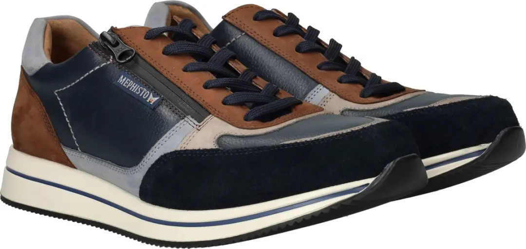 Heren Veterschoenen Mephisto Gilford Blue Blauw - Maat 43.5 - afbeelding 2 van 6