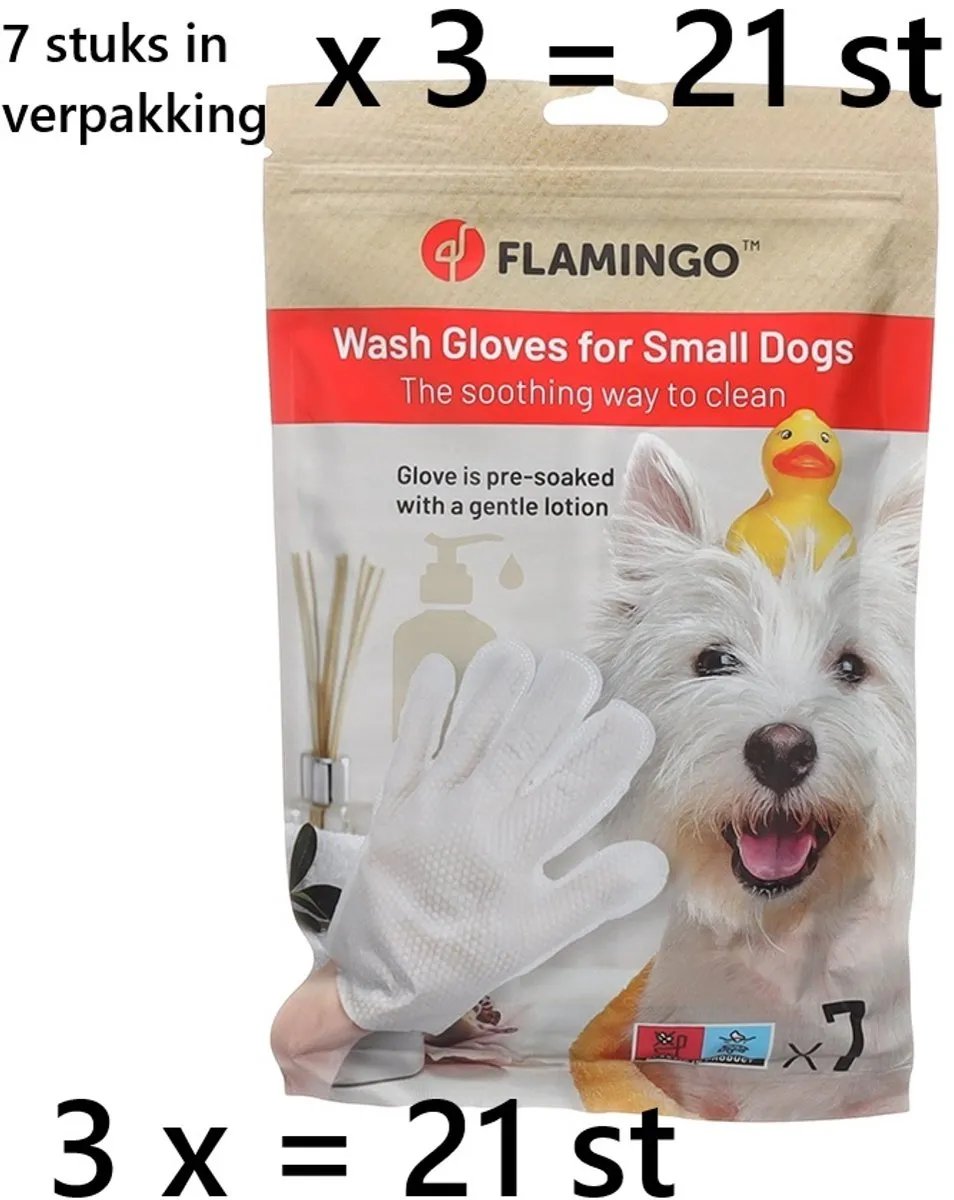 Flamingo Washandschoenen 21 Stuks