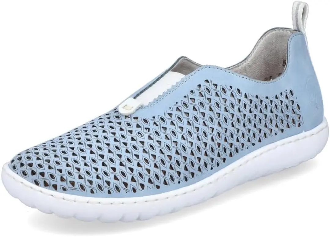 Rieker 52866 Dames Instappers Blauw