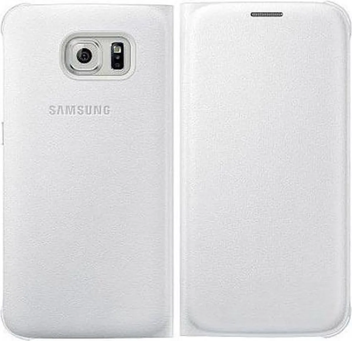 Samsung G920 Galaxy S6 Flip Hoes - Wit - afbeelding 6 van 6