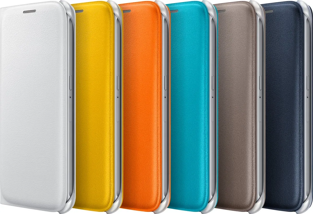 Samsung G920 Galaxy S6 Flip Hoes - Wit