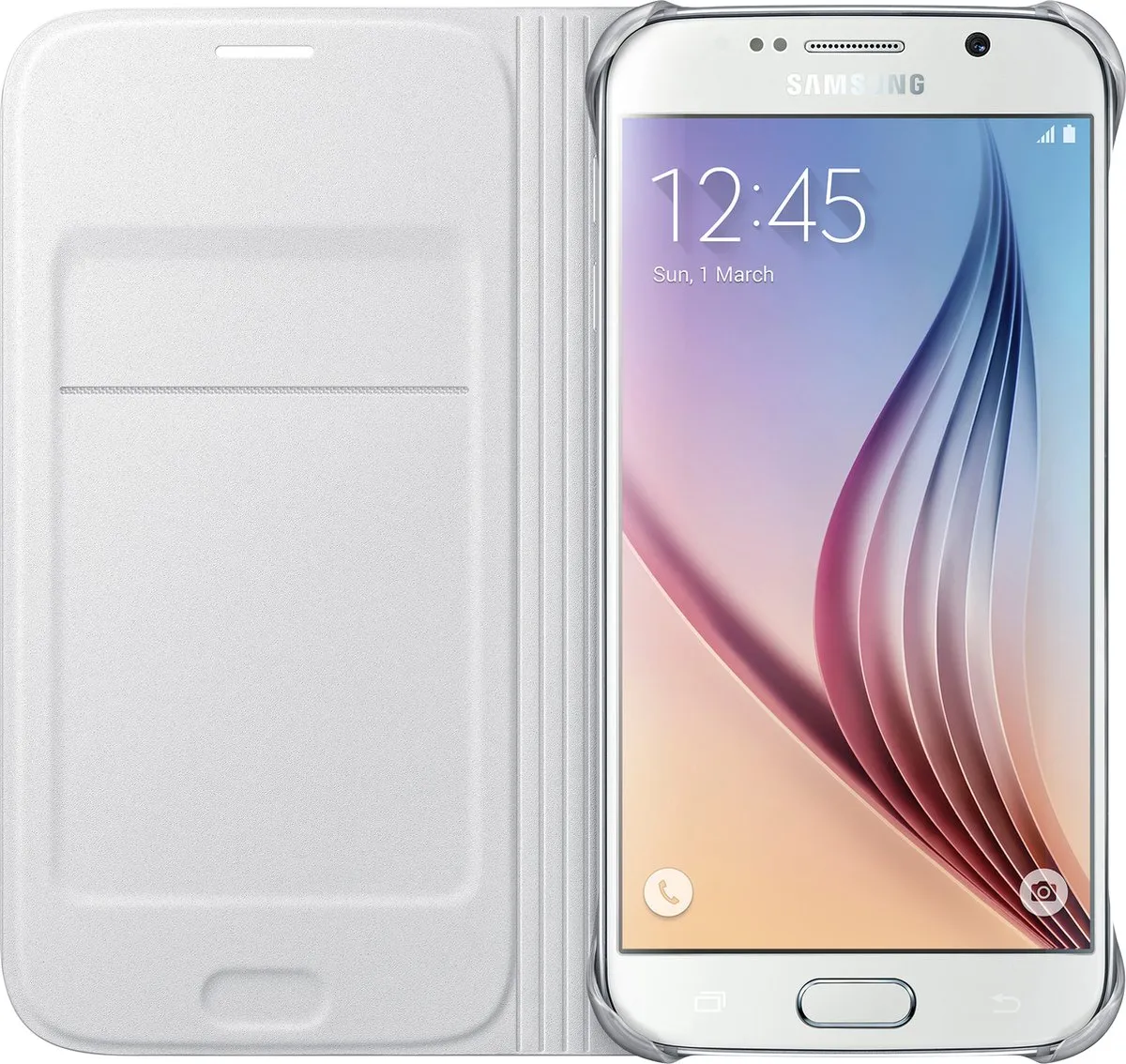 Samsung G920 Galaxy S6 Flip Hoes - Wit
