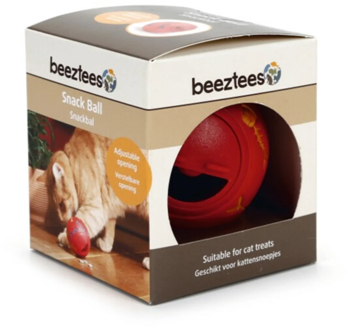 Beeztees Snackbal Verstelbaar - Geel/Blauw/Rood