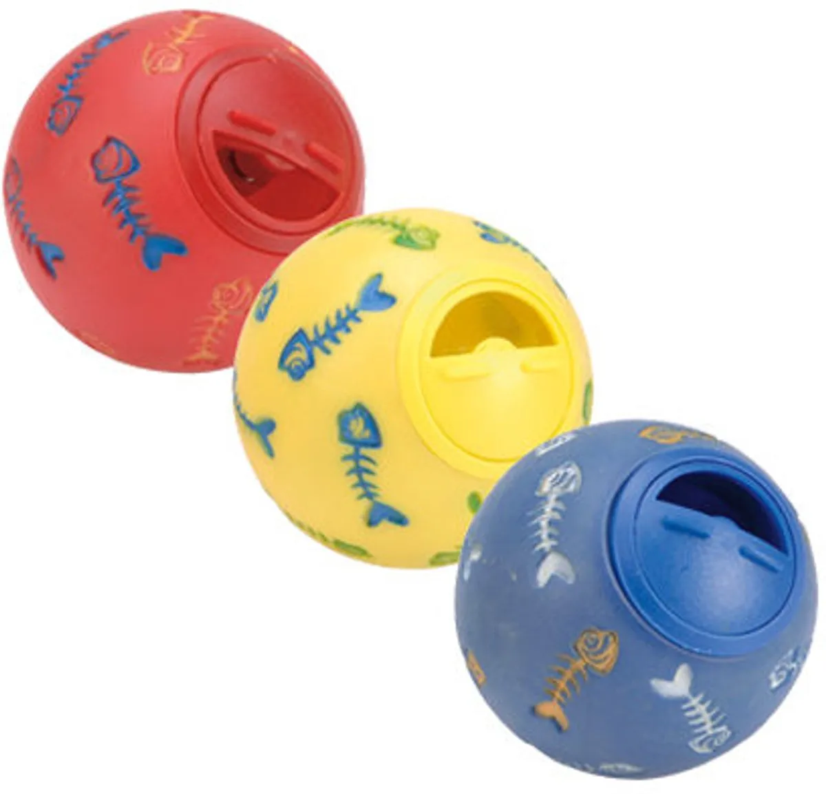 Beeztees Snackbal Verstelbaar - Geel/Blauw/Rood