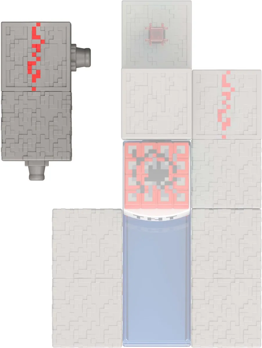Minecraft Redstone Charged Skeleton Actiefiguur - JJR93
