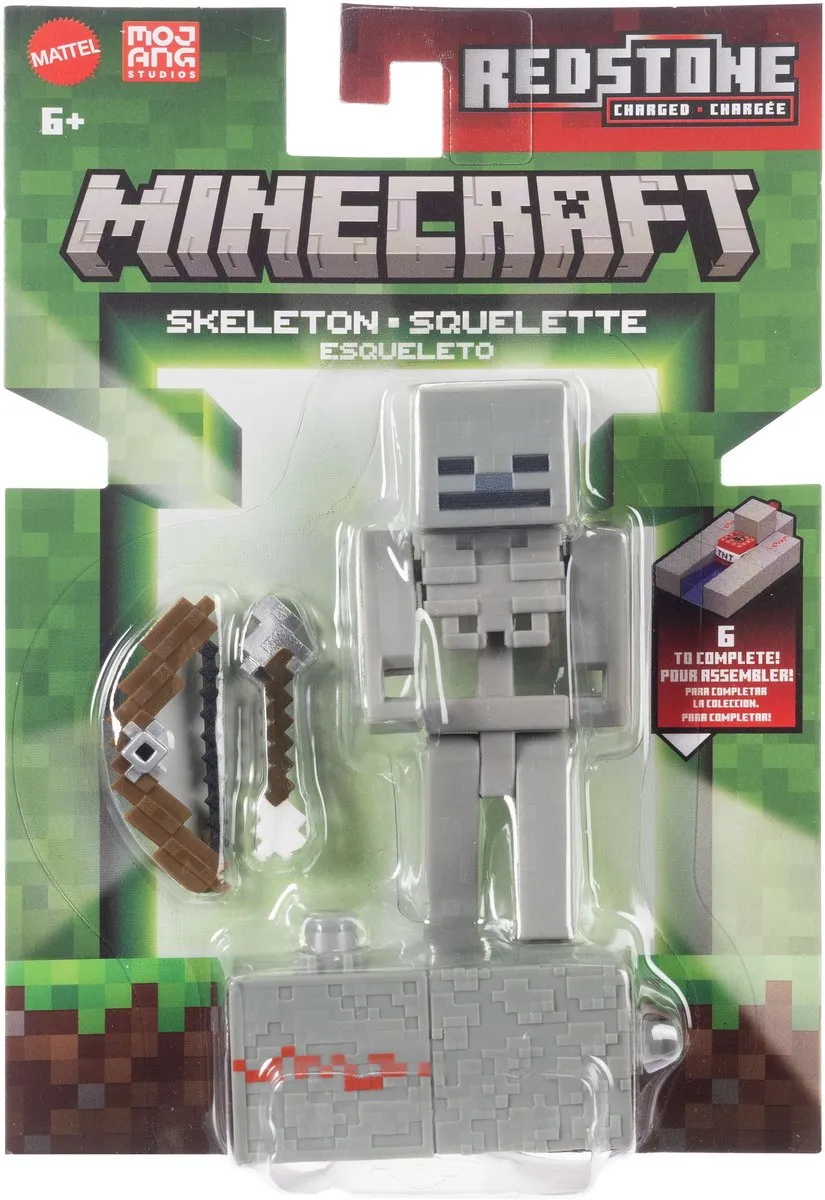 Minecraft Redstone Charged Skeleton Actiefiguur - JJR93