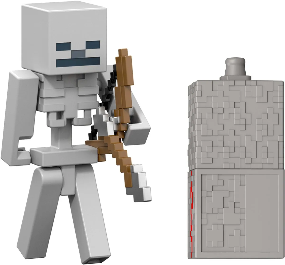 Minecraft Redstone Charged Skeleton Actiefiguur - JJR93