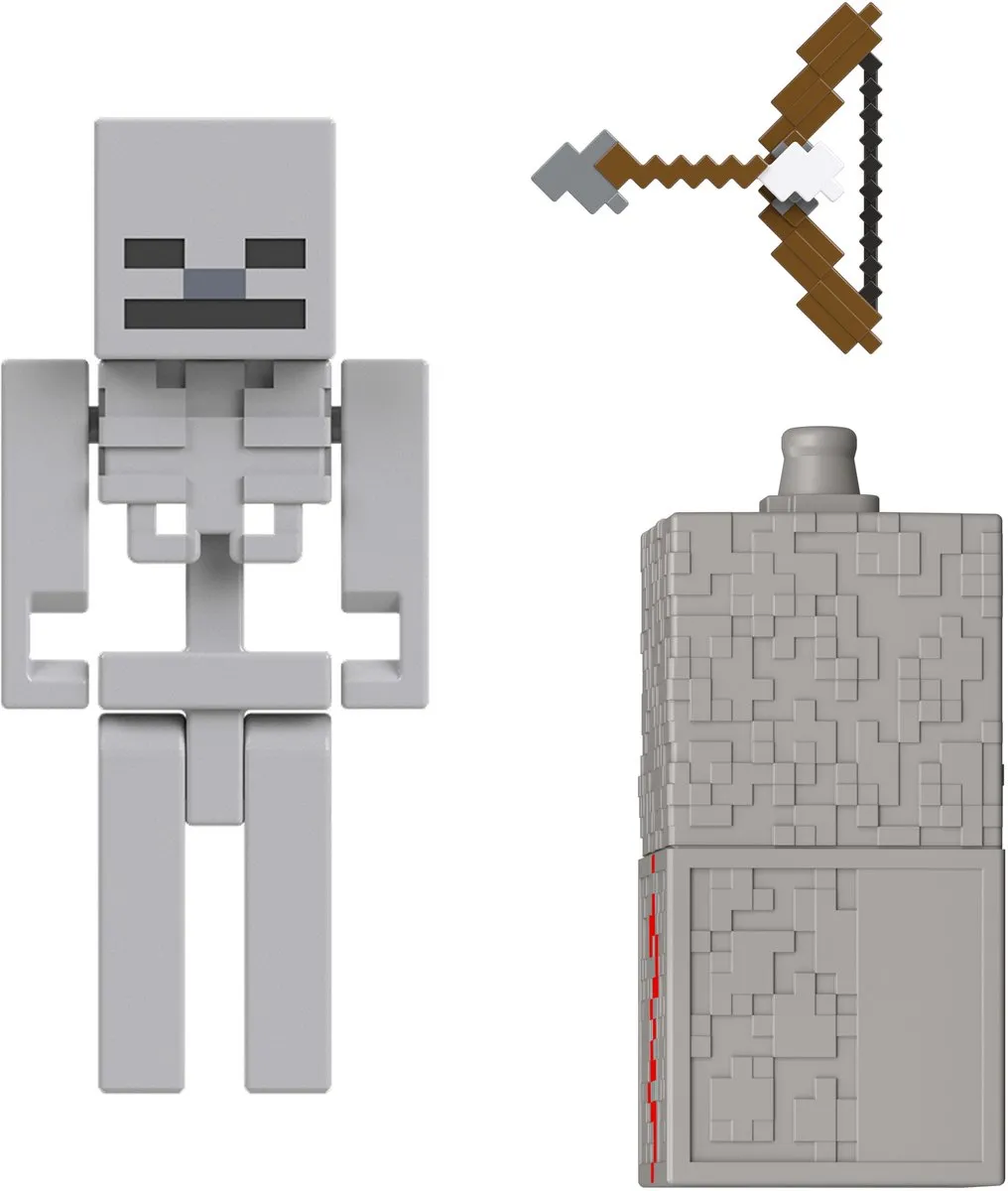 Minecraft Redstone Charged Skeleton Actiefiguur - JJR93