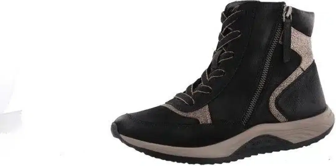 Helioform Enkelhoge sneaker zwart brons combi H (Maat