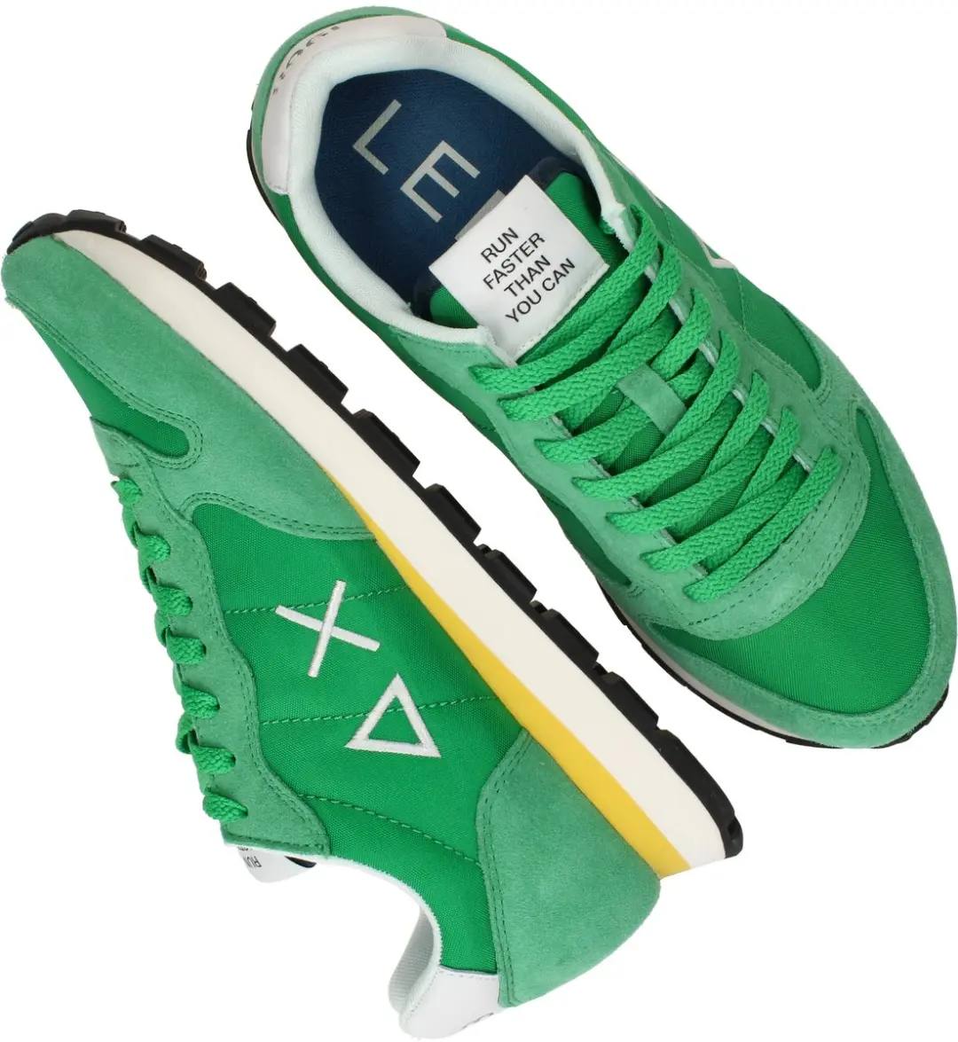 Sun68 Sneaker Tom Fluo Solid Verde Prato Groen - Maat 44 - Heren - Sneakers - afbeelding 4 van 6