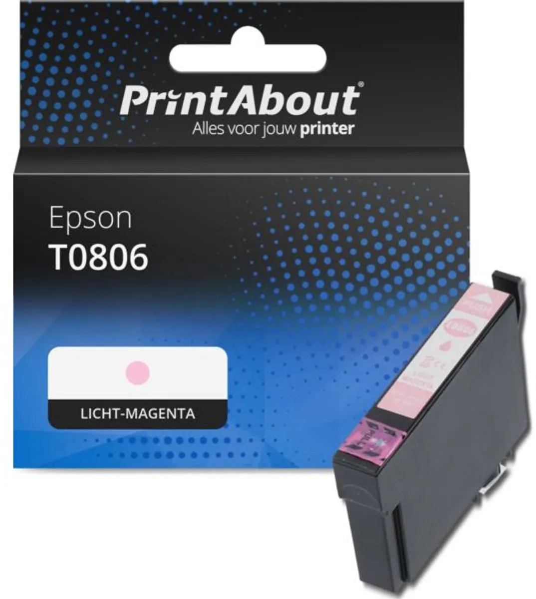 PrintAbout T0806 Inktcartridge Licht-magenta - 13ml - Epson