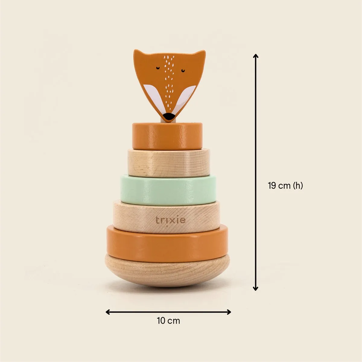 Trixie Houten Stapeltoren Mr. Fox - 6 Stuks - Oranje
