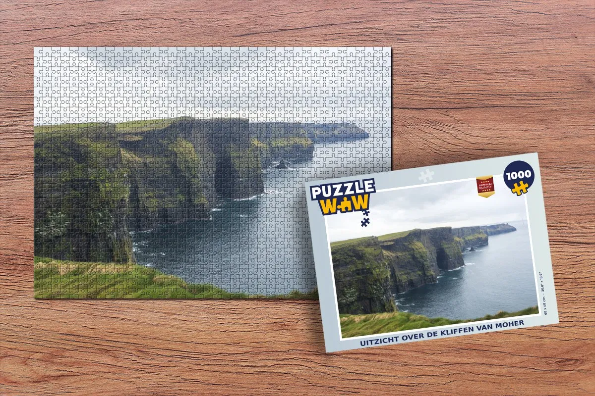 PuzzleWow Uitzicht Moher Legpuzzel 1000 Stuks - Multicolor