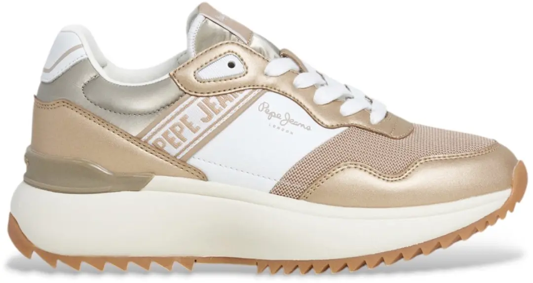 Pepe Jeans Kimi mesh leren sneakers