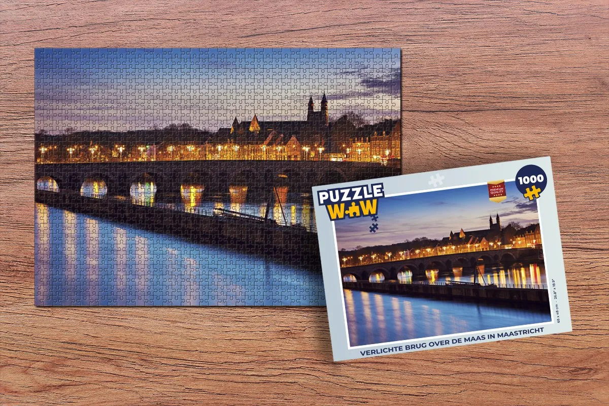 PuzzleWow Maastricht Legpuzzel 1000 Stuks - Multicolor