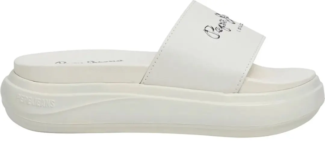 Pepe Jeans Bella Log Slippers Wit EU 40 Vrouw