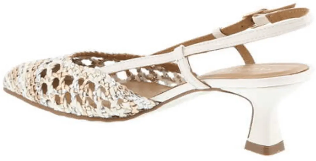 Pedro Miralles Dames Slingback Metal Blanco