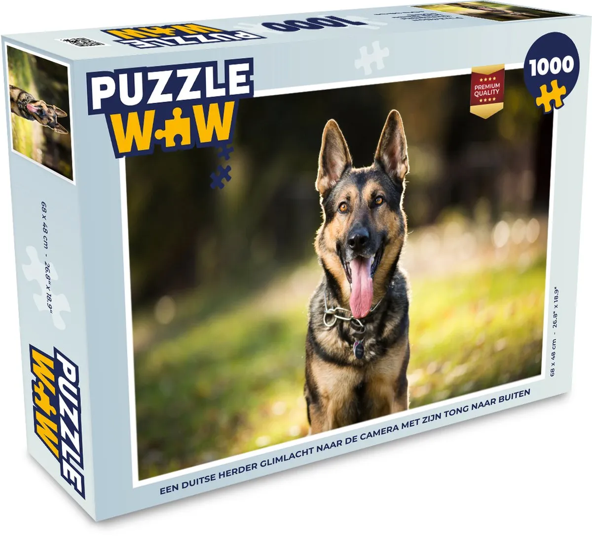 PuzzleWow Legpuzzel Duitse Herder 1000 Stuks - Multicolor