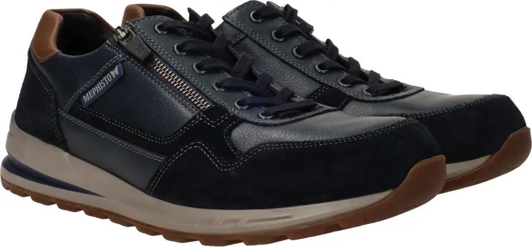 Mephisto Bradley Veterschoenen Sneakers Blauw 42.5 - afbeelding 2 van 6