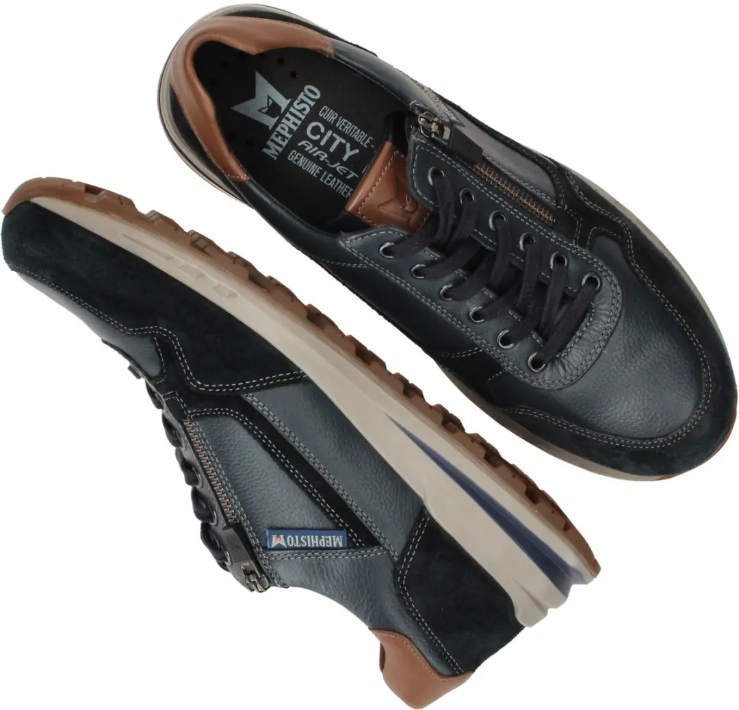 Mephisto Bradley Veterschoenen Sneakers Blauw 42.5 - afbeelding 4 van 6