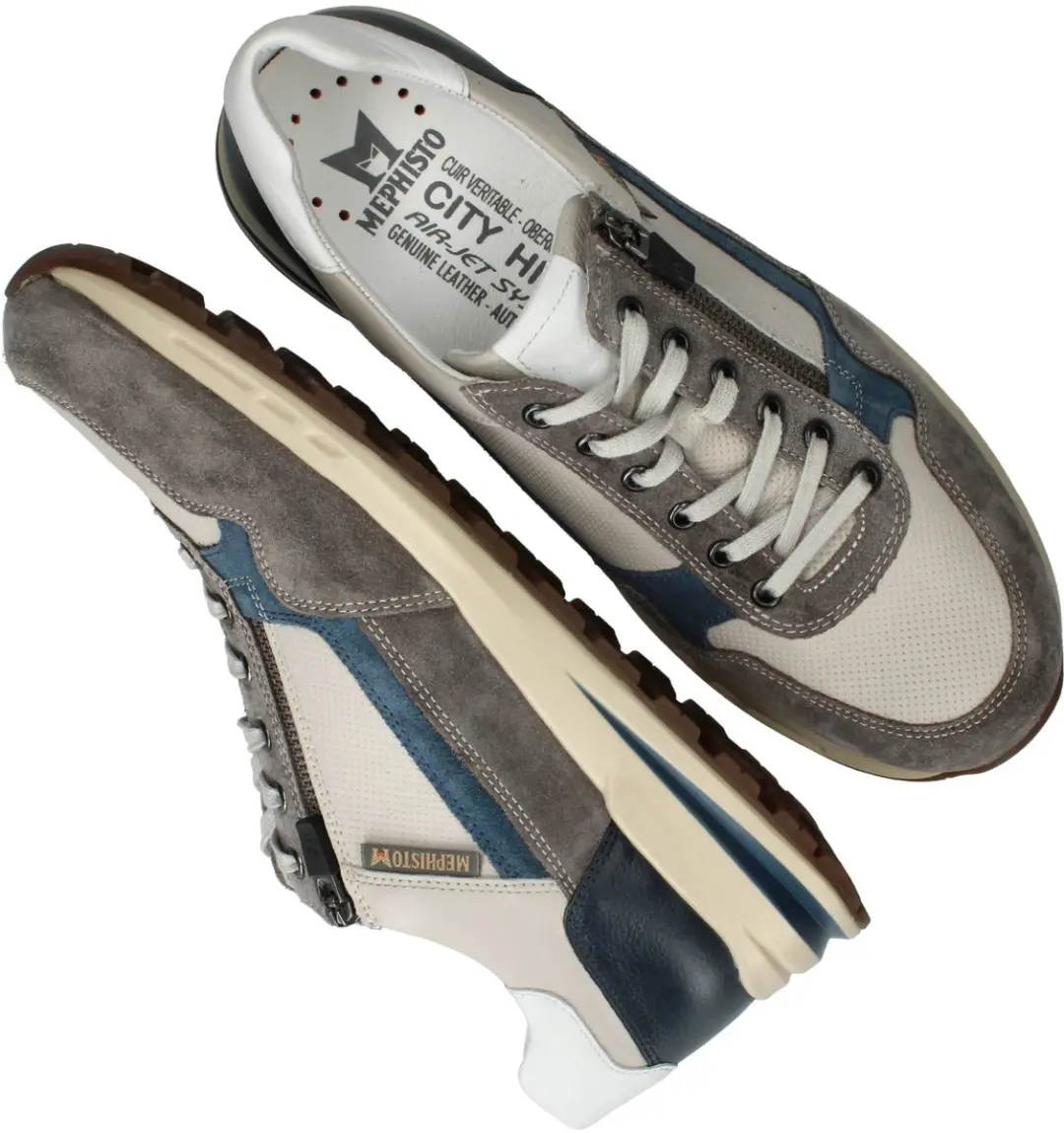 Heren Veterschoenen Mephisto Bradley Grey Grijs - Maat 40 - afbeelding 4 van 6