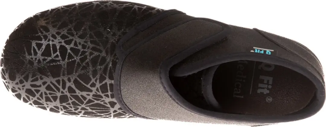 Q Fit Geneve 1 Black design stretch Dames Verbandpantoffels - Zwart - 42 - afbeelding 5 van 6