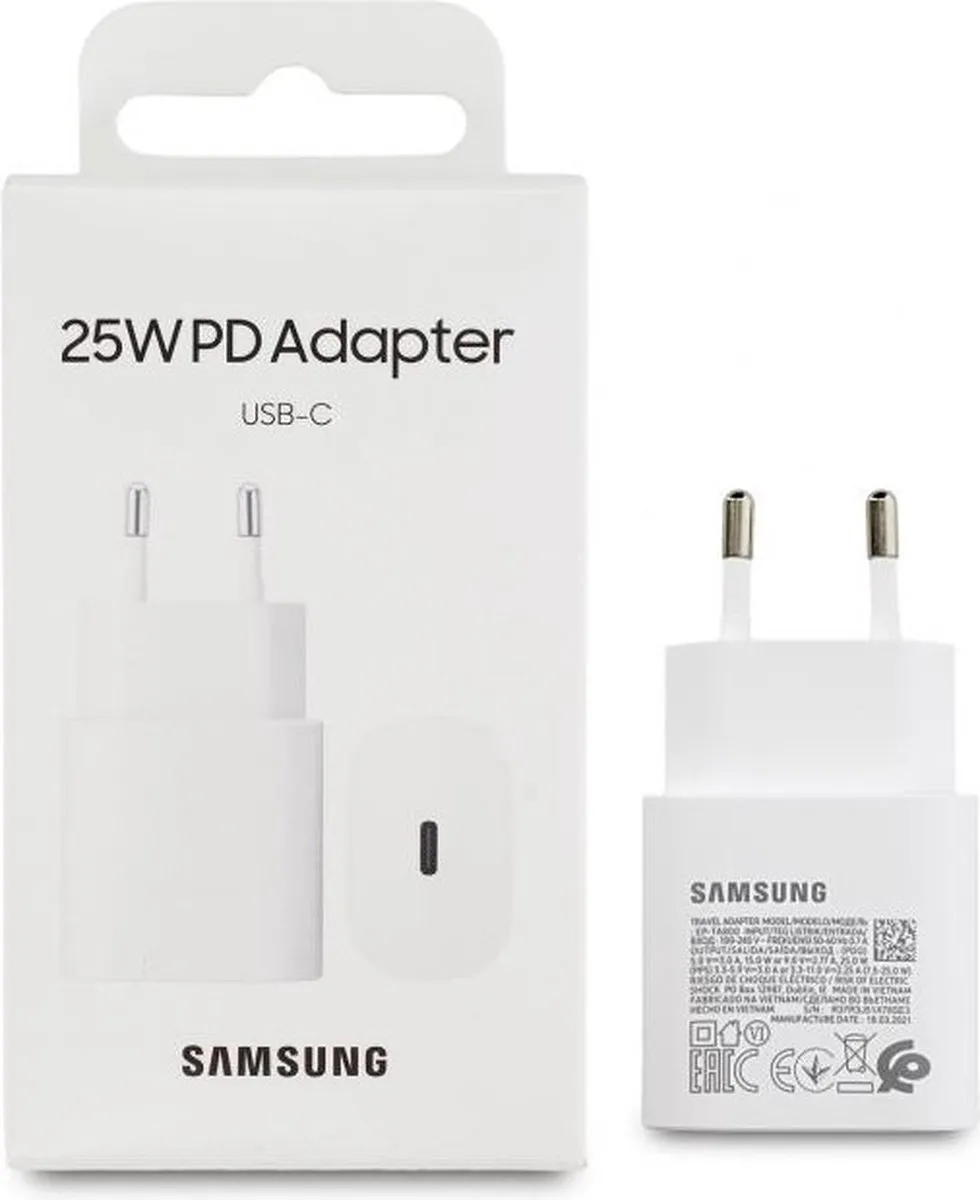 Samsung EP-TA800NWEGWW USB-C Oplader 25W - Wit