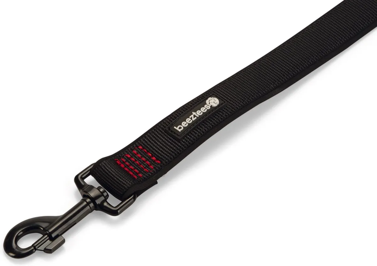 Beeztees Parinca Premium Hondenriem - 180cm x 25mm - Zwart