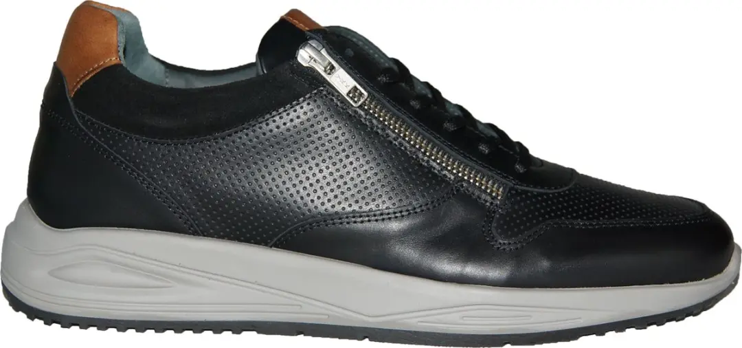 Piedro 1214609470 Wijdte G Sneakers - Zwart/Cognac 43,5 - afbeelding 2 van 6