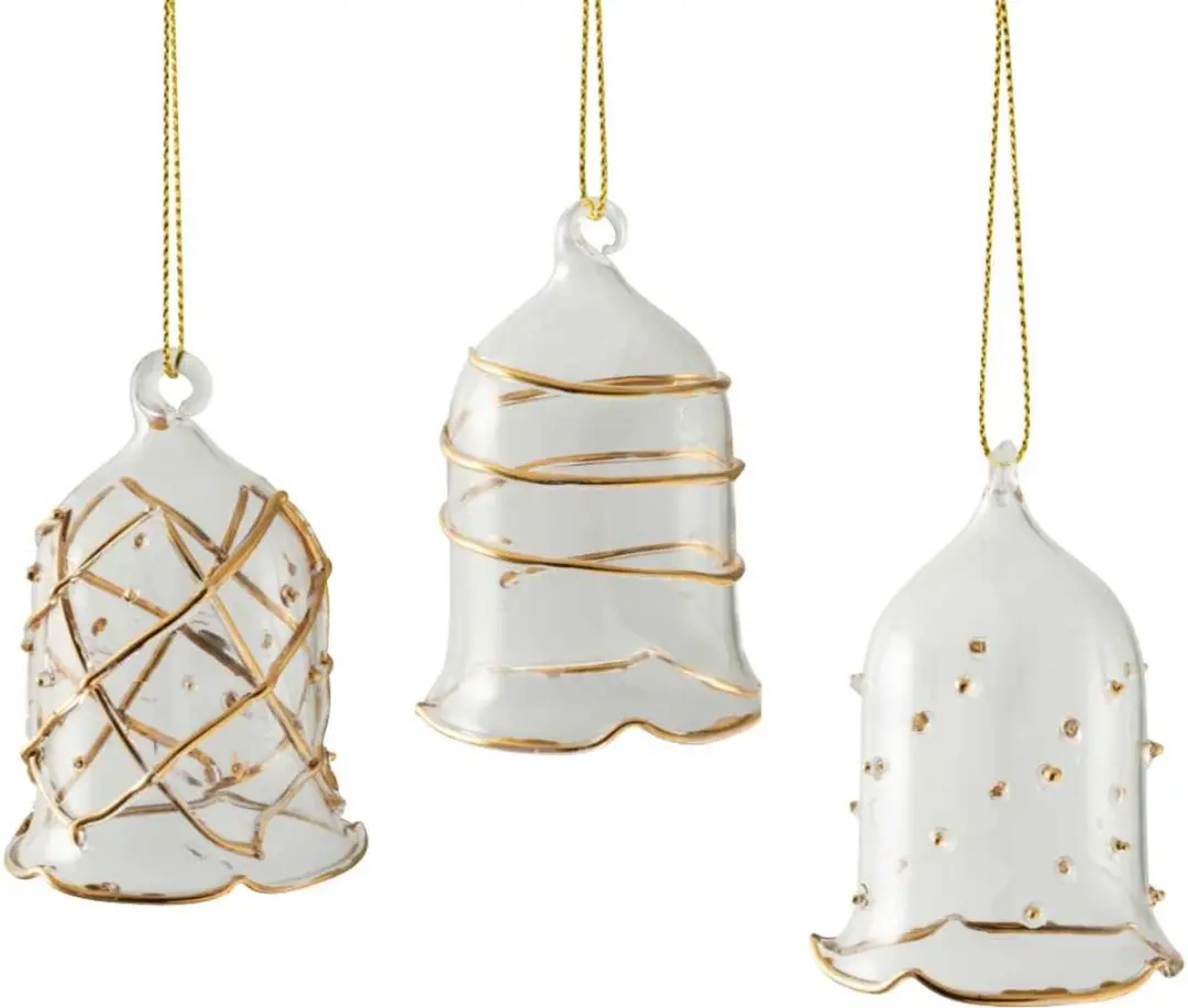Villeroy & Boch Winter Collage Kerstklokje Glas - 3 Stuks - afbeelding 2 van 2