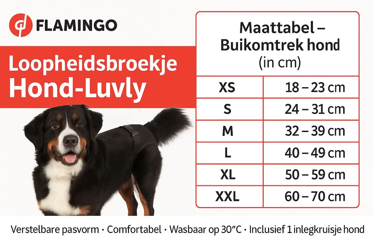 Flamingo Luvly Slip Vrouwelijk Loopheidsbroekje XXL - Zwart