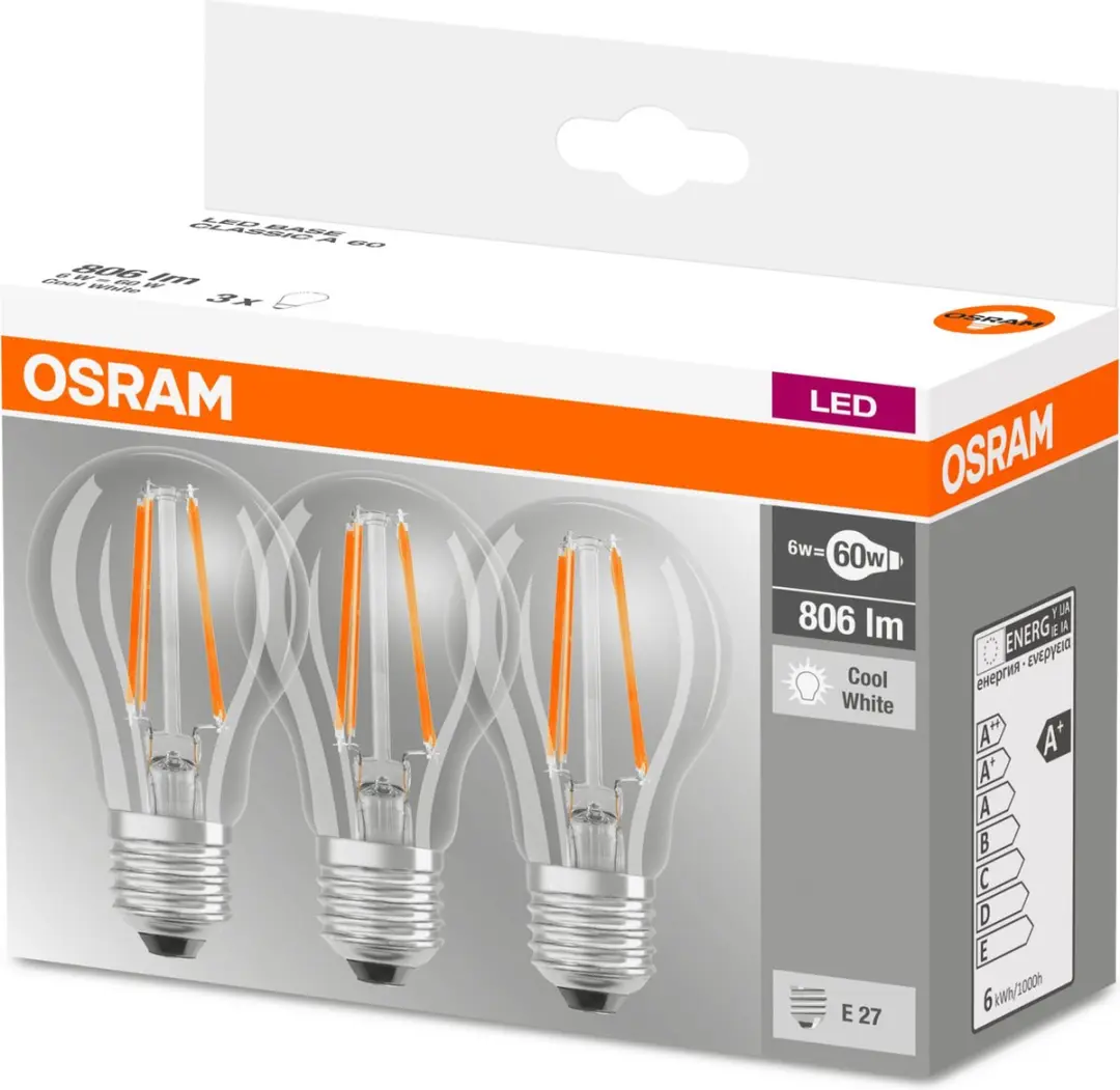 Osram LED Retrofit Classic A 60 6.5W E27 Koelwit