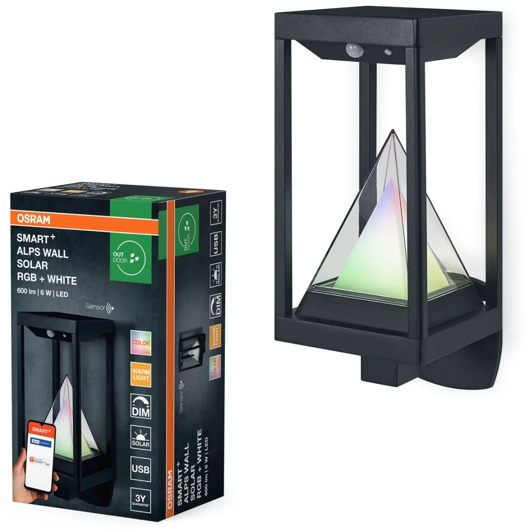 Osram SMART+ ALPS Wandlamp RGBW Zwart - afbeelding 3 van 6