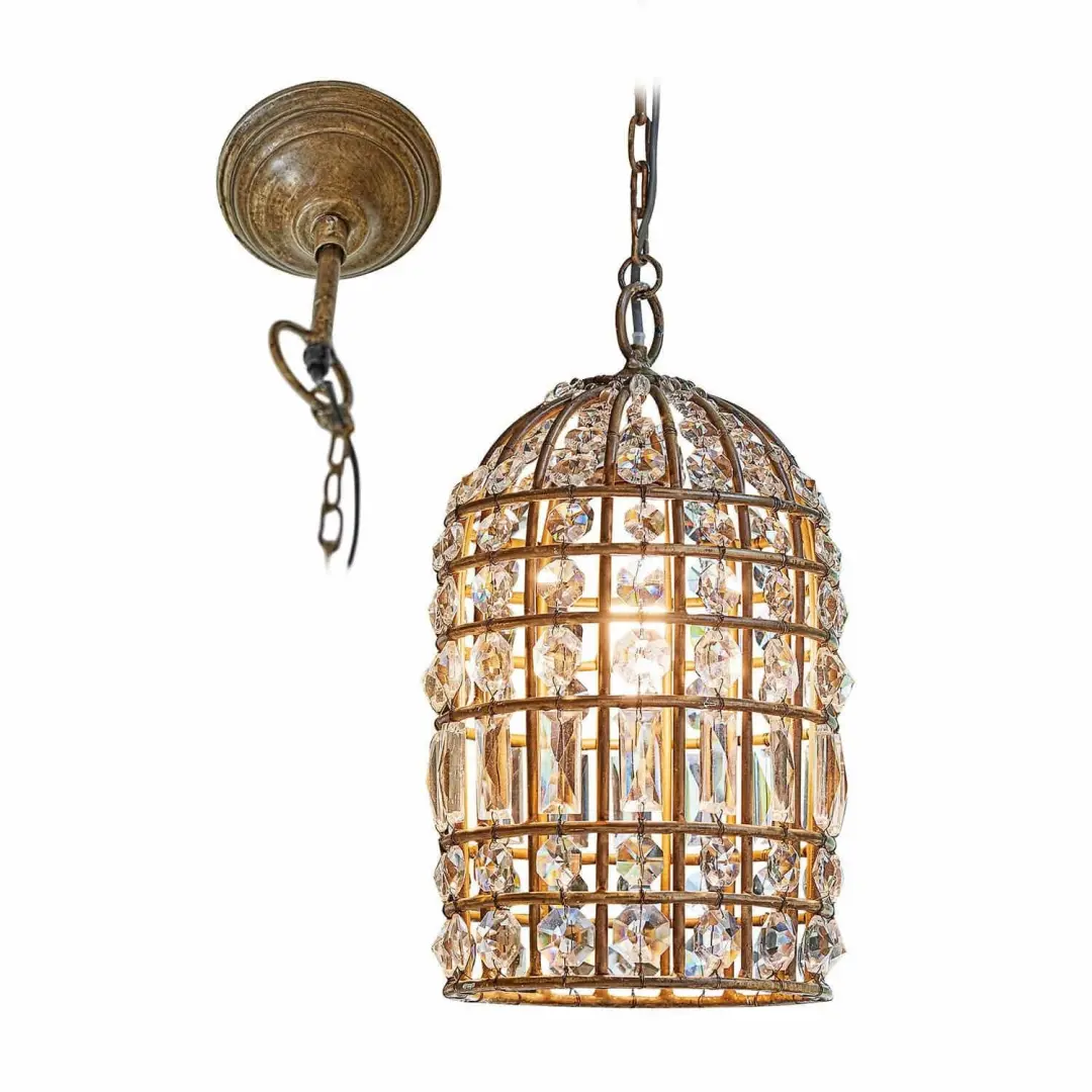 Loberon Phyllis hanglamp antiekbruin