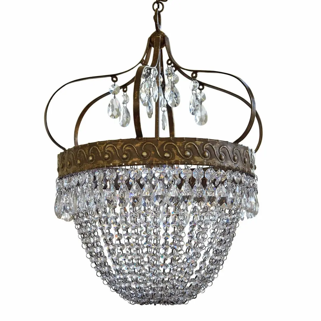 Loberon Margelieu kroonluchter antiekmessing 49cm - afbeelding 6 van 6