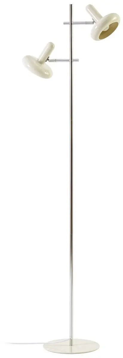 Lindby Dylan Vloerlamp 2-lamps 150cm E14 - Chroom/Beige - afbeelding 3 van 6