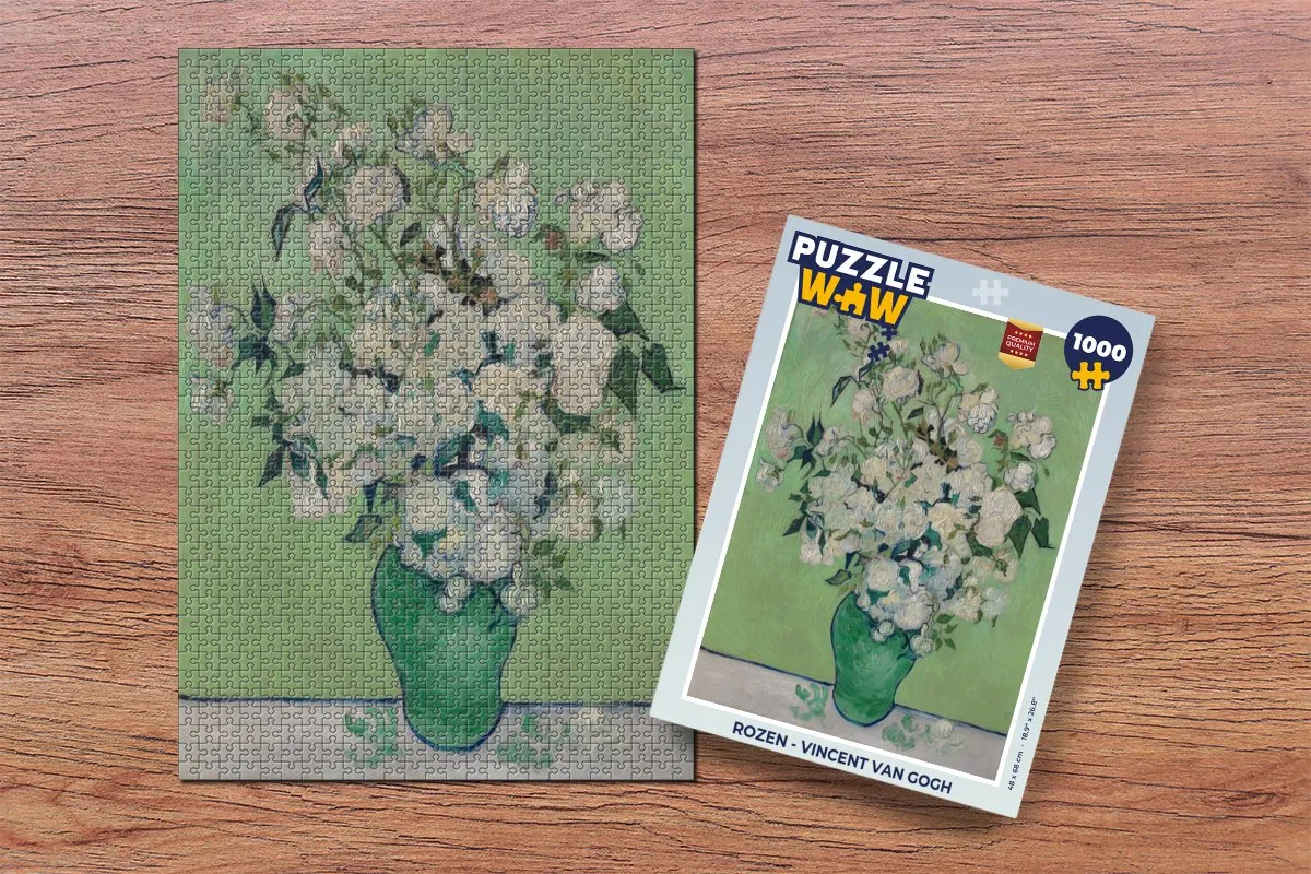 PuzzleWow Vincent van Gogh Rozen Legpuzzel 1000 Stuks - Multicolor