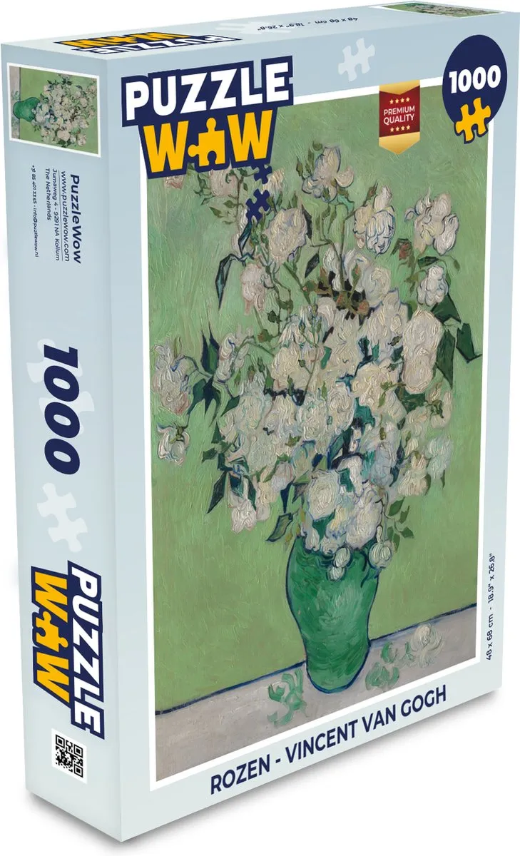 PuzzleWow Vincent van Gogh Rozen Legpuzzel 1000 Stuks