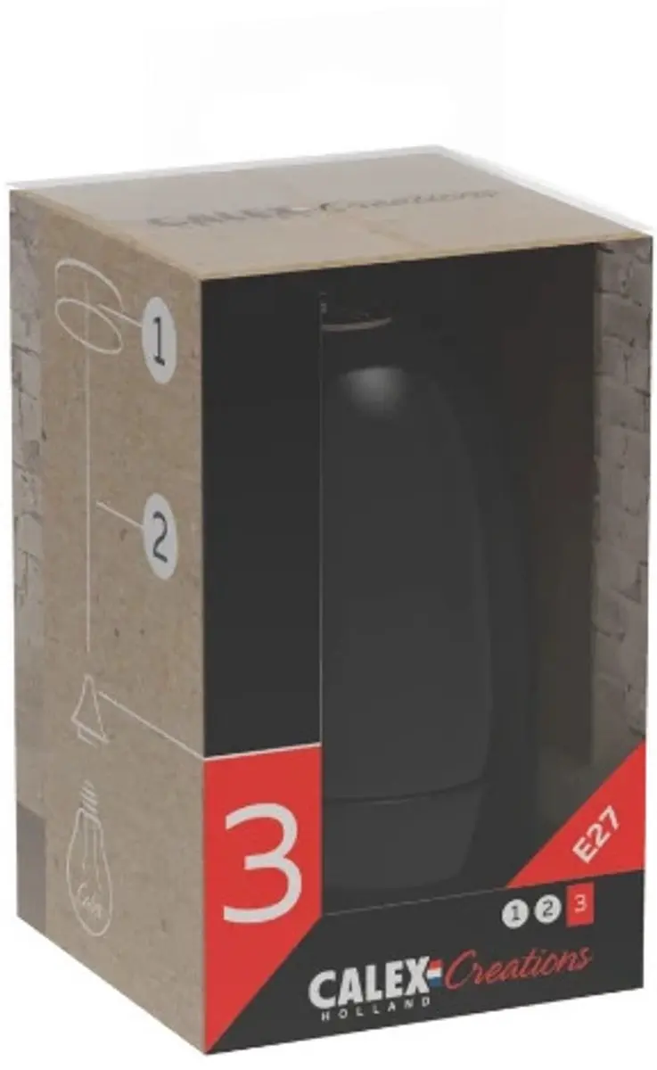 Calex E27 lamphouder keramiek wit - afbeelding 3 van 4