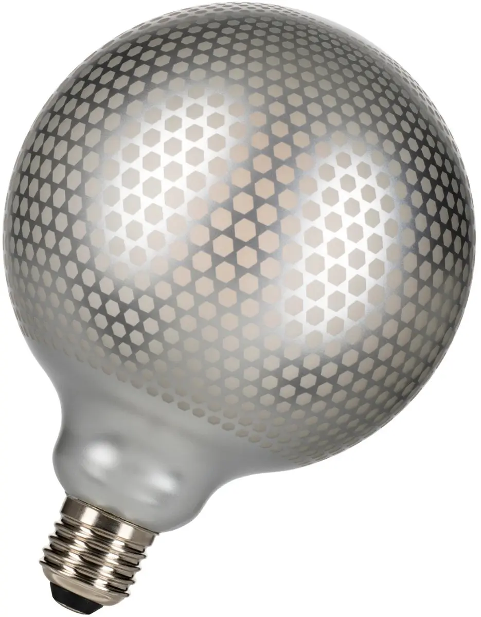 Bailey LED Orient Hexa Globelamp G125 4W 270lm 2700K Zilver Dimbaar Ø12.5cm