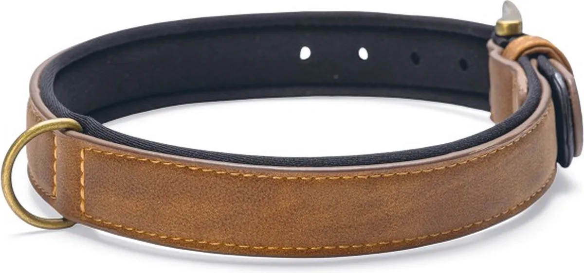 Beeztees Balacron Ax Halsband Hond - Bruin 43-53cm x 25mm