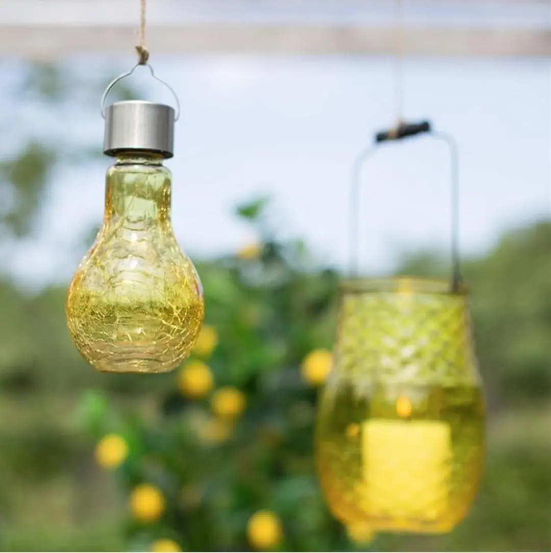 Countryfield LED Solar Hanglamp Geel - afbeelding 3 van 3