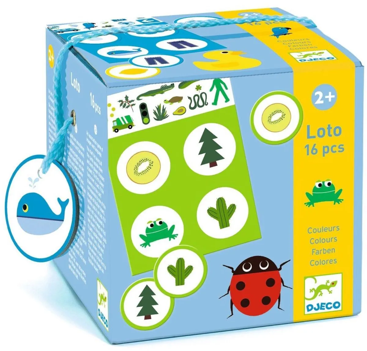 Djeco Lotto Kleuren - Bingo Spel - 16 Stuks - Multicolore